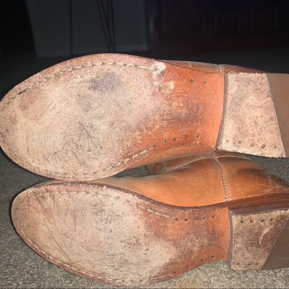 Frye Womens Melissa Button 2 Cognac Leather Boots 5/12 - Picture 8 of 11